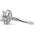 thumbnail image 3 of Sterling Silver Rhodium-Plated 8mm Center Halo Cz Ring (Size 6) Made In China qr6947-6, 3 of 5