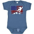 thumbnail image 3 of Inktastic Snowboarding Us Flag Boys or Girls Baby Bodysuit, 3 of 5