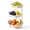 White Bowl Gold Rack, variant on NUBILY Fruit Bowl for Kitchen Counter - 3 Tier Fruit Rack, Fruit Basket for Fresh Fruit&Veggies, Tiered Fruit Platter Serving Trays for Party, White Bowl Golden Rack