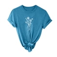 thumbnail image 1 of Pompotops T-shirt à Manches Courtes Imprimé Mode pour Femmes Blouse Décontractée Ample en Solde, 1 of 7