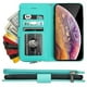 thumbnail image 2 of Funda tipo cartera para iPhone X/XS con cordón y tarjetero de piel sintética, 2 of 5