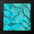 thumbnail image 2 of Emery, Kristin 20x20 Black Modern Framed Museum Art Print Titled - Turquoise Leaves II, 2 of 5