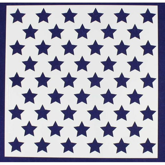 50 Star Field Stencil 14 Mil -14"H X 14L" - Painting /Crafts/ Templates