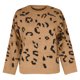 thumbnail image 4 of Moda mujer manga larga estampado leopardo cuello redondo suéter Casual Tops blusa Pompotops  gfhjh3397, 4 of 6