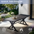 thumbnail image 2 of ALAULM 78.2" Rectangular Heavy-Duty Metal Dining Table, Modern Outdoor Patio Table for 8 People, Robust Metal Frame & Reinforced Metal Legs (Brown with Golden Flecks), 2 of 9