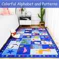 thumbnail image 2 of Lochas Kids Carpet Play Mat Educational Learning Rugs for Playing Children Area Rugs for Bedroom Playroom Nursery,Blue,4x6 Feet, 2 of 7