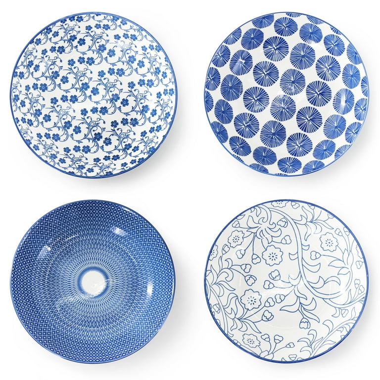 Elama Aurora 16 Piece Assorted Porcelain Double Bowl Dinnerware