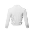 thumbnail image 3 of SSOULM Women's 3/4 Sleeve Open Front Bolero Shrug Cardigan with Plus Size, 3 of 5