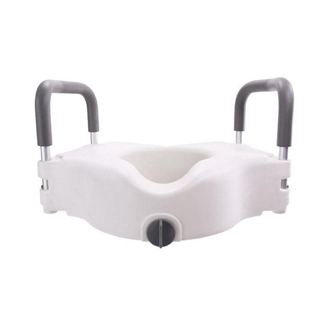 Locking 4" Raised Toilet Seat with Removable Arms