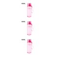 thumbnail image 2 of Bewildely Hervidor de agua de plástico a prueba de fugas botella de bebida portátil para actividades al aire libre, rosa transparente, 400 ml Type1 NO1, 2 of 6