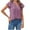 Purple, variant on BangWanChi Womens Blouses Formal Fashion Women's Summer V-Neck Solid Short Sleeve Sexy Top Blouse