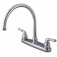 thumbnail image 2 of Kingston Brass GKB791  GKB791 Water Saving Magellan Centerset Kitchen Faucet with White Sprayer, Chrome, 2 of 7