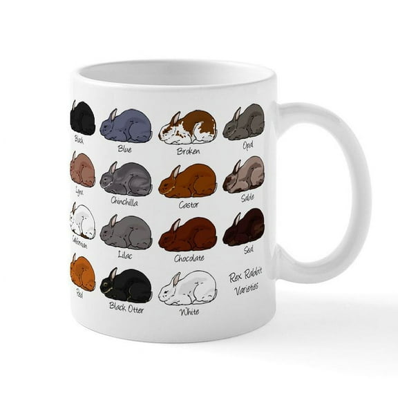 CafePress - Rex Rabbit Mug - 11 oz Ceramic Mug - Novelty Coffee Tea Cup