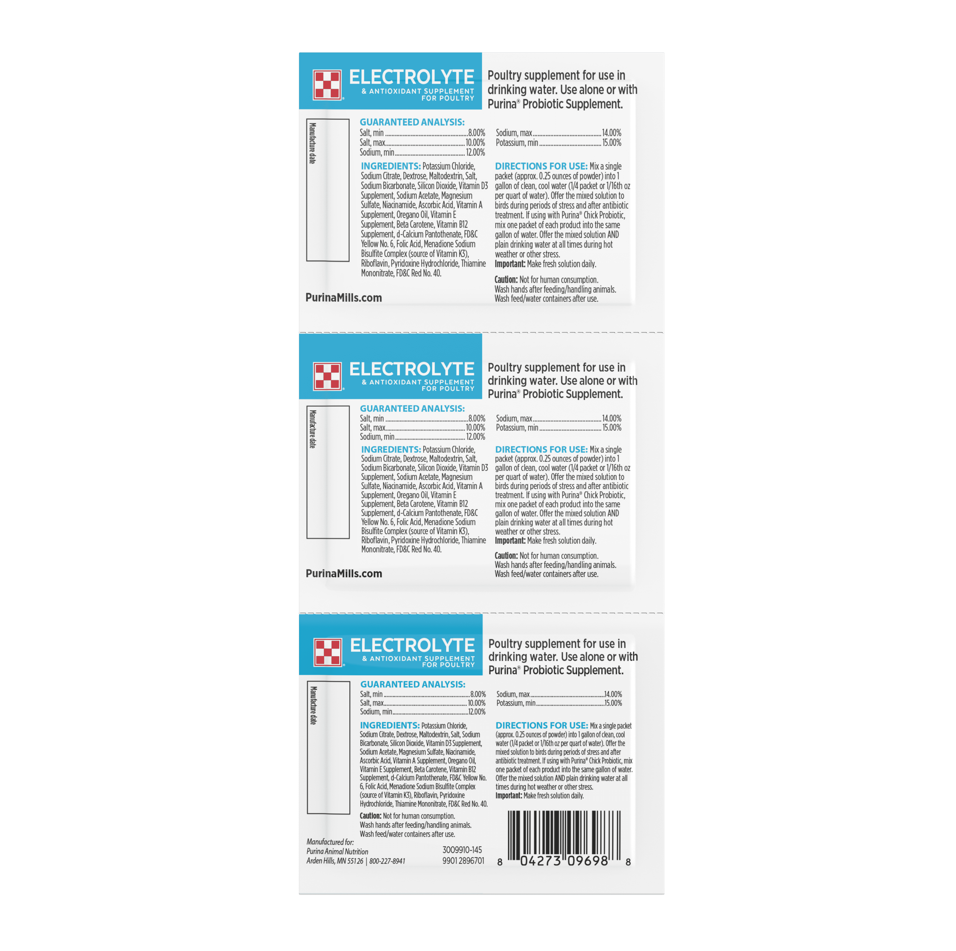 Purina® Electrolyte & Antioxidant Supplement for Poultry