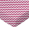 SheetWorld Fitted 100% Cotton Percale Play Yard Sheet Fits BabyBjorn Travel Crib Light 24 x 42, Hot Pink Chevron Zigzag