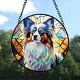 thumbnail image 7 of Pawberry Papillon Window Hanging Stained Glass, Papillon Dog Suncatchers for Windows Stained Glass, Stained Glass Papillon suncatcher, 7 of 7