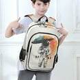 thumbnail image 6 of FORMRS School Backpack 17" Student Travel Bag with Laptop Compartment, White Astronaut, 6 of 7