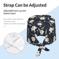 thumbnail image 4 of Kdxio Lilies Flowers Pattern Turban Hat for Women Men Comfortable Adjustable Cleaning Working Cap with Sweatband, 4 of 8
