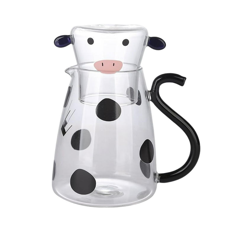 glass Jug, Transparent Tea Warmer Coffee Pot ,Jug Portable Cow