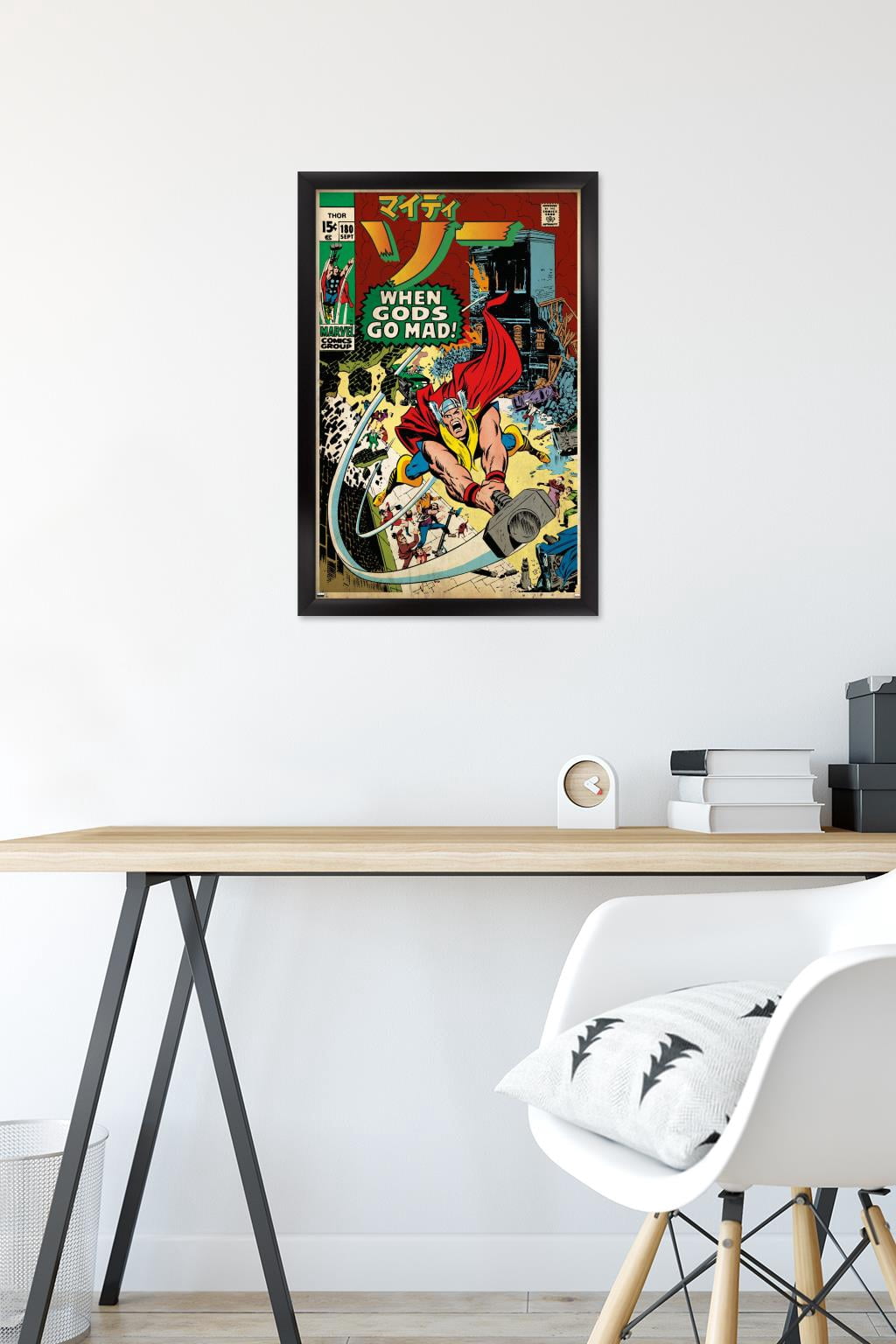 Marvel Katakana - Thor #108 Wall Poster, 14.725" x 22.375" Framed