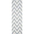 thumbnail image 2 of SAFAVIEH Cambridge Kaitlyn Zig Zag Stripes Wool Runner Rug, Light Blue/Ivory, 2'6" x 6', 2 of 7