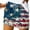 White, variant on Odeerbi 4th of July Patriotic Shorts for Women 2025 Casual Printed Loose Drawstring Shorts with Pockets Red
