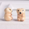 thumbnail image 4 of U8MO 5pcs Brown Bear Shape 17x11mm Ceramic Porcelain Loose Beads For Jewelry Making, 4 of 5