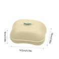 thumbnail image 3 of Bathroom Soap Box with Lid, Plastic Soap Container, Travel Size Shower Soap Dish, Striped Hollow Drainage Layer, Keep Soap Dry Clean, for Home Shower Travel Use, 3 of 6