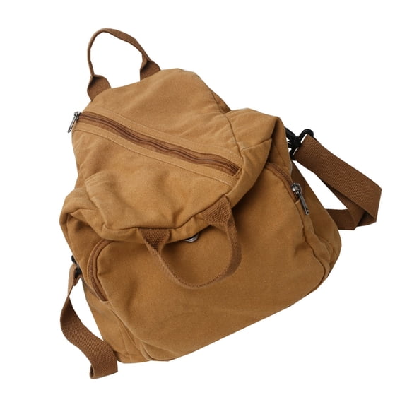 Large Capacity Crossbody Bag for Women Canvas Backpack Fashion School Bag Commuting Bag Solid Color Shoulder Bag