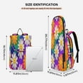 thumbnail image 3 of 2 Racquet Holder Tennis Backpack Tennis Racket Covers Gym Bags Rainbow Daisy Flowers, 3 of 8