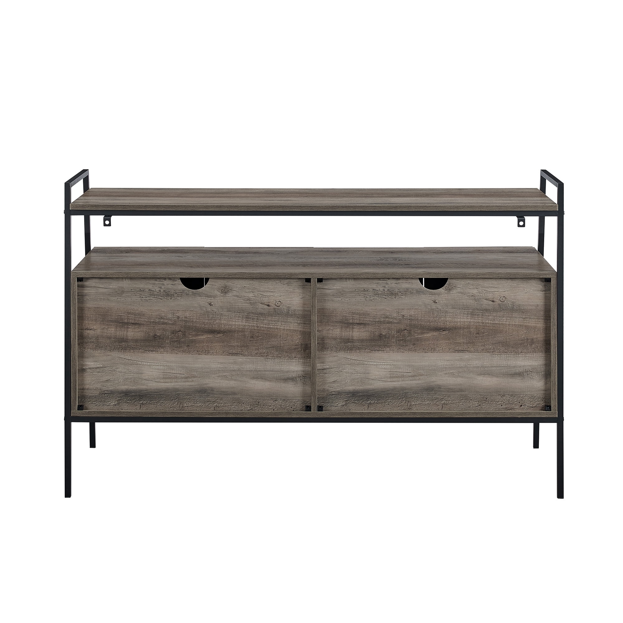 Manor Park Urban Industrial TV Stand for TVs up to 56", Grey Wash