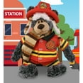 thumbnail image 5 of DolliBu Standing Black Bear Firefighter Stuffed Animal - Bear Fireman Toy with Red Fireman Costume Outfit and Fireman Hat, Cute Wild Life Stuffed Animal Fire Fighter Doll Plush Toy for Kids - 11 Inch, 5 of 6