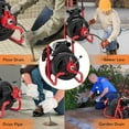thumbnail image 5 of Riedhoff Drain Cleaner Machine, 75 ft X 1/2 Inch Drain Auger Cleaner, for 2" to 4" Pipes, Red & Black, 5 of 6