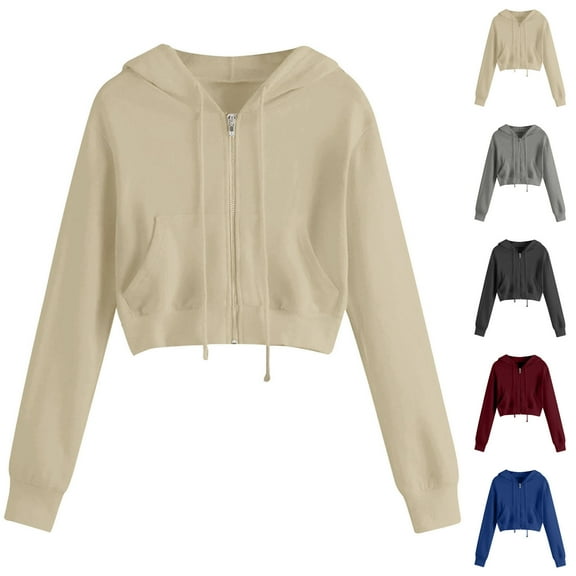 Dazajoo Womens Zipper Hoodies Sweatshirt Lightweight Long Sleeve Solid Color Hooded Pullover with Pockets 2024 Fall Classi Drape Shoulder Sweatshirts for Women,Dark Gray,L