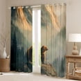thumbnail image 2 of Erosebridal Teens Wildlife Bear Black Out Curtains,Smoky Woodland Animal Curtains Pack of 2 (42x63 Each) For Boys Girls, 2 of 6