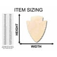 thumbnail image 2 of Unfinished Wood Arrow Head Silhouette - Craft- up to 46" DIY 16" / 1/4", 2 of 3