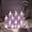 Purple, variant on Rose Shadow LED Flameless Candles, Romantic Battery-Operated Flickering Pillar Candles for Valentine's, Anniversary, Wedding & Christmas Decorations(Purple,1pcs)