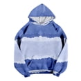 thumbnail image 2 of Gibobby Sudadera ligera con cremallera Sudadera informal con bolsillos y capucha con estampado de ondas de color degradado para mujer （Azul, L), 2 of 4