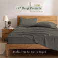 thumbnail image 5 of TOSMO Luxury Sheet Set 4 Piece King Size - 100% Viscose Derived from Bamboo - 18” Extra Deep Pockets, Oeko-Tex Certified, Silky Soft, Cooling and Breathable, 5 of 7