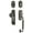 Antique Pewter, variant on Grandeur 825178 Windsor Solid Brass Rose Keyed Entry Single Cylinder Sectional 'F' Grip