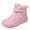 Pink, variant on Fadezar Kids Snow Boots Boys Girls Lightweight Winter Boots Warm Barefoot Shoes for Toddler Kid
