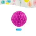 thumbnail image 3 of Uxcell 14" Tissue Paper Pom Poms Flower Balls, 10 pack Party Hanging Paper Flower Balls Decoration for Birthday Wedding Home Backdrop Decor, Fuchsia, 3 of 6