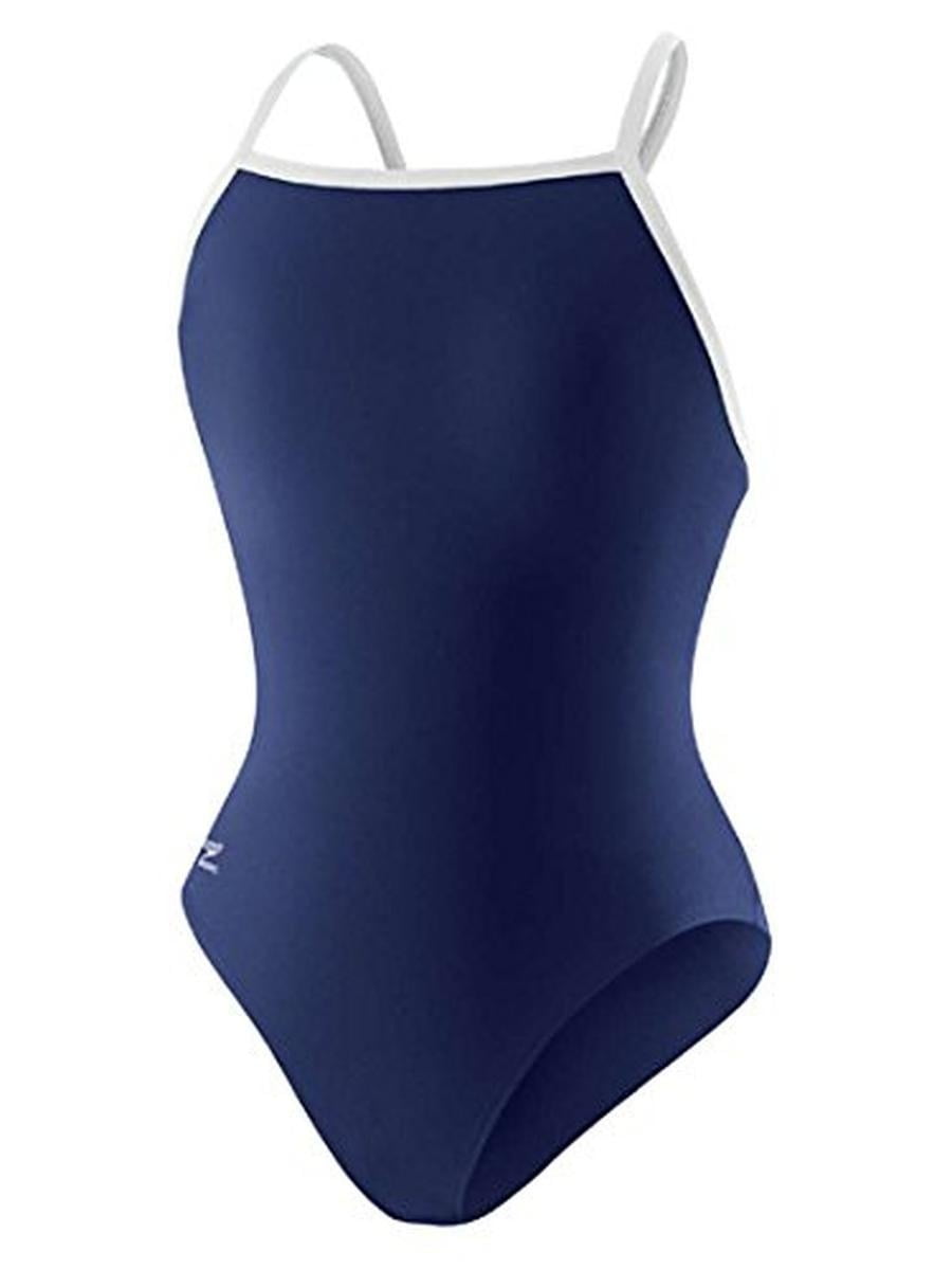 Speedo Womens Contrast Trim Cheeky OnePiece Swimsuit
