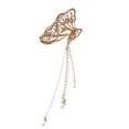 thumbnail image 2 of Fiudx Pinza para El Cabello con Perla, Exquisito Colgante de Mariposa, Diseño de Borla de Aleación de Moda, Elegante Horquilla para El Cabello, Ideal para Fiestas y Eventos, Un Elegante Regalo., 2 of 4