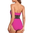thumbnail image 3 of Trajes de baño de una pieza sin tirantes para mujer Trajes de baño con control de barriga Halter Trajes de baño adelgazantes MFZFUKR CZYD-SY77-6, 3 of 6