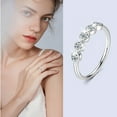 thumbnail image 5 of Engagement Rings,5pcs 3mm moissanite 925 Sterling Silver,Womens Rings Jewelry,Promise Rings, 5 of 9