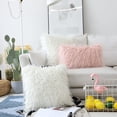 thumbnail image 2 of Fundas decorativas para almohadas de piel sintética, funda de cojín para sofá, juego de 2 (18 x 18 pulgadas, blanco) Sincero Juguete, 2 of 4
