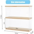 thumbnail image 2 of Vitrina transparente para minifiguras, vitrina acrílica de 2 niveles, estante para exhibición, caja de almacenamiento de madera, 2 of 7