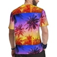 thumbnail image 2 of Wukai Palm Trees at Sunset Print Men's Short-Sleeved Mesh T-Shirt,Quick-Dry Short Sleeve Workout T-Shirt-X-Small, 2 of 8