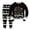 W7-Black, variant on sdbrld Kids Boys Fall Winter Pajamas Christmas Long Sleeve Sleepwear Xmas Clothes and Pj's Pants 2 Piece Outfit Sets Grey Sizes 6-7 Years
